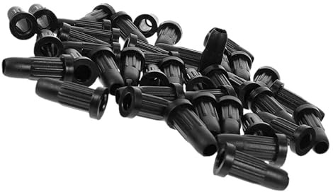 MAGICLULU 50pcs Bouchons de Butée pour Roulettes de Chaise de Bureau en Plastique Noir Protection pour Roues de Chaise de Bureau à Domicile