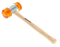 GEDORE Plastikhammer, Ø 60 mm, Auswechselbare Köpfe aus Cellulose-Acetat, Robuster Stiel aus Esche