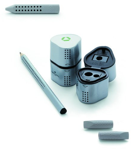 Faber-Castell GRIP 2001 Starter-Set mit 12 117000 GRIP 2001 HB Bleistiften / 1 183800 GRIP 2001 Trio-Anspitzer / 1 187000 2001 Radierkappe