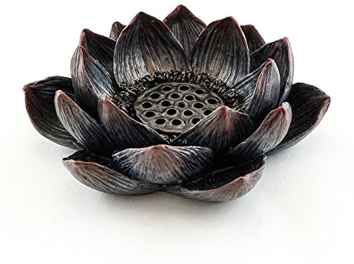 Lotus Incense Burner and Votive T-Light Candle Holder Meditation Flower Buddha