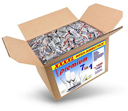 RedFOX24 Spülmaschinen Tabs, 18 KG Karton | Geschirrspültabs, Spülmaschinenreiniger, 7 verschiedene Funktionen