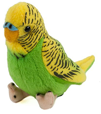Kuscheltier Wellensittich Tolly 12 cm Plüschtier grün/gelb Plüschvogel