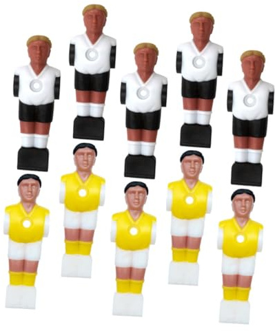 FUNOMOCYA 10 Piezas Figuras Jugadores Futbolín Resina Duraderas Accesorios Reemplazo para Mesa Fútbol