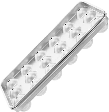 NUOBESTY Moule à Glaçons Sphérique Inox 304 Réutilisable 18 Compartiments Congélateur Rapide Machine à Glaçons pour Cocktails Boissons Maison Coffret Coloré