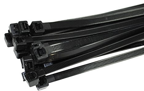 100 Stück Profi Kabelbinder schwarz Industriequalität 630 mm x 9 mm 80 kg Zugkraft Nylon cable ties für Industrie PC Garten XXL heavy duty von Damstone