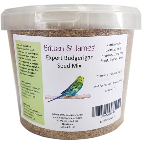 Britten & James Premium Food Mix for Budgies 2L Tub (1.8kg)
