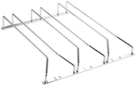 Dianoo Vinglasställ under skåp hängande vajerställ hållare med skruvar kromfinish 35 cm 3 rader