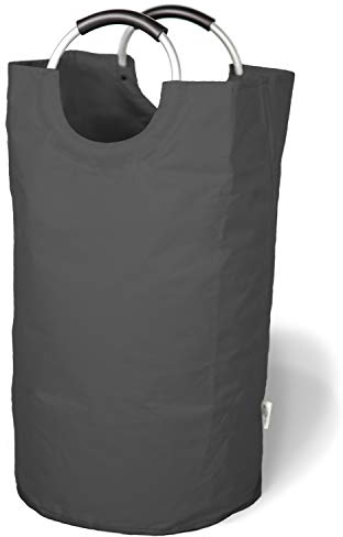 WEM Bag Premium Wäschesammler - Hochwertiger Faltbarer Wäschekorb mit Griffe wasserdichte Aufbewahrungsbox Geeignet als Wäschesortierer und Haushaltstasche für die Ganze Familie, Anthrazit, 82L