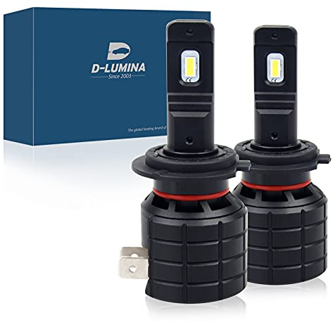 D-Lumina Lampadina H7 LED Canbus 60W 12000LM Auto Lampada per auto Conversione luci lampadina 6000K - 2 anni di garanzia,2 pezzi