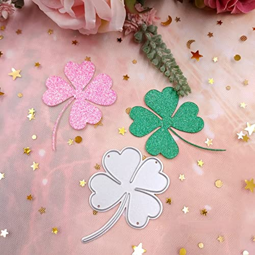 Trdxxx Four Leaf Clover Cutting Die, Paper Die Cuts, Cutting Dies for Card Making, Metal Die Cut Stencil for DIY Crafts Scrapbook Album Paper Card