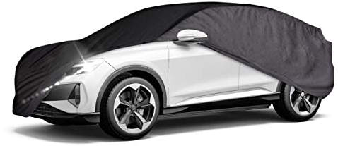 Walser CarComfort Autoplane Indoor Eco SUV XL, Auto-Abdeckplane atmungsaktiv, lackschonende Autoabdeckung für Innenbereich grau/schwarz