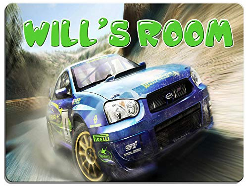Personalised Boys Bedroom Door Sign Rally Car Children's Child Room Kids Plaque Name Racing Cars KD63