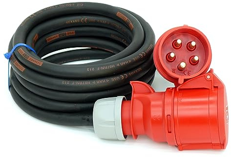 CEE Starkstromkabel (1,5m-50m) 32A Verlängerungskabel Titanex H07RN-F 5x4mm² mit PCE Shark Stecker und Kupplung, Business-Line von Event-Kabel (40 Meter)