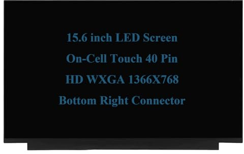 wzqrps NT156WHM-T02 B156XTK02.1 Replacement Laptop HD 40 pin 1366X768 LED LCD On-Cell Touch Screen Digitizer Display for Lenovo Ideapad 3-15IIL05 3-15IML05 3-15ITL05 5D10T05359 5D10R29527 5D10T05360