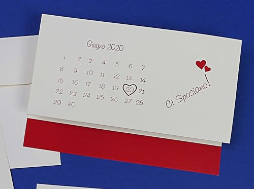 Lenozzedialice 20 Set partecipazioni Nozze Personalizzate inviti Matrimonio Art.106 quantità a scelta