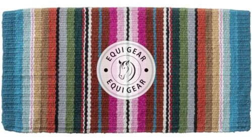 EQUIGEAR Western Ranch Horse Satteldecke aus neuseeländischer Wolle, Western-Design, handgefertigte Satteldecke, Wollpolster, Sensor Flex (Anpassung möglich), WQ81 (34x40)