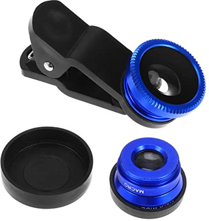 Veemoon 180degree One Camera Wide Angle Lens for Cellphone Mobile Phone Macro Lens for Mobile Phone for Smartphones Use for Vlog Camera Fits