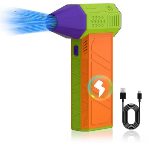 Yurhuit Plumeau à air électrique, souffleur à jet réglable à 3 vitesses de 130 000 tr/min, bon remplacement de canette d'air comprimé, plumeau à air conditionné réutilisable