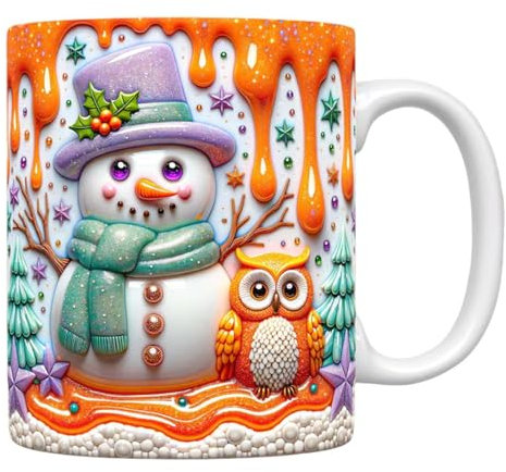 -Weihnachtstasse, 350 ml, -Weihnachtsbecher, Weihnachtsmann-Tasse, leicht zu trinkender -Kaffeebecher zum Trinken von Milch, Eiswasser, Saft, Kaffee und Tee