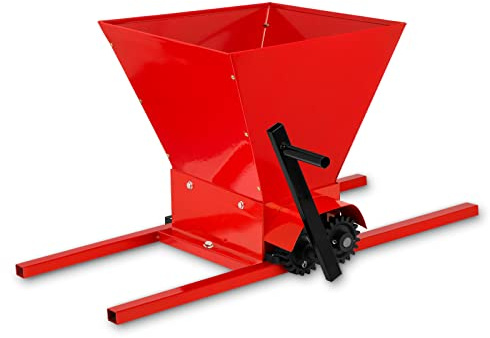 VERTES Moulin à Raisin Pressoir de Table, Ouverture de la trémie 39x38cm, électrique 550W, pour Le Traitement des Raisins afin d'obtenir du moût, 2 Rouleaux massifs