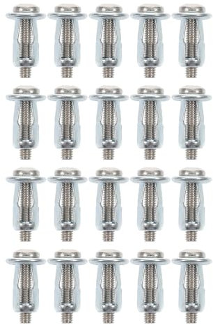 GIONAR 20 Pcs Heavy Duty Hollow Wall Fixings Anchors, M4 x 20mm Metal Expansion Bolts for Drywall and Plasterboard, Durable Hollow-Wall Anchors for Secure Mounting
