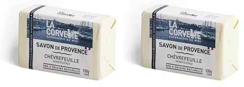 La Corvette Pastilla de Jabón con Madreselva - 100 gr (Paquete de 2)