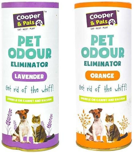 Pet Odour Eliminator, Lavender and Orange Scents, 2 x 500g, Carpet and Vacuum Deodoriser