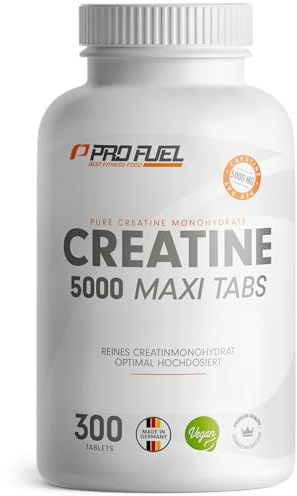 Creatin Tabletten 300x - optimal hochdosiert mit 5685 mg Creatin-Monohydrat, davon 5000 mg Creatin - vegane Kreatin-Tabletten - laborgeprüft mit Zertifikat - Vorrat für 60 Tage