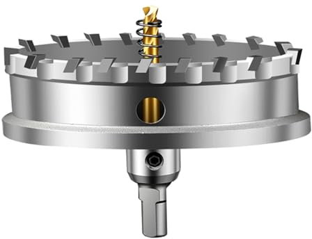 Scie cloche TCT robuste - Foret à pointe en carbure pour acier inoxydable, fonte, bois dur et plastique (125 mm)