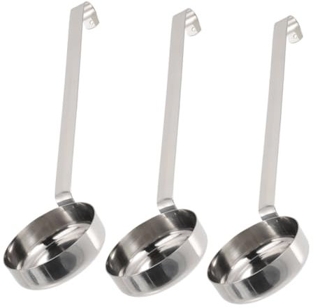 Mikinona 3 Pièces Sauce Acier Inoxydable Louche Multi Fonctionnelle pour Pizza Soupe Outil pour Cuisine