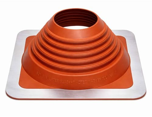 MASTER FLASH Silicona estándar #8 - Paso de techo - Cubierta de techo de silicona para tuberías y conductos - Paso de techo - Sellado - Resistente hasta 260 °C - Brida flexible - (171-343 mm)