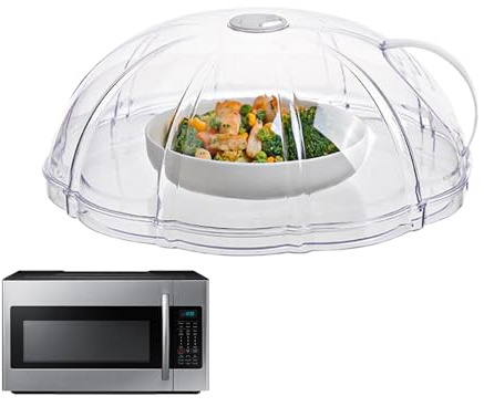 Aufquwk Couvercle Anti-projections Pour Micro-ondes - Protège-Plat Four Pour Réchauffage - Étanche Anti Projections pour Cuisson Vapeur et Réchauffage