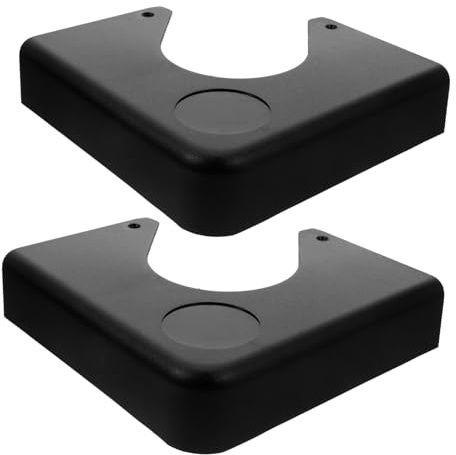 iplusmile 2 Pièces Protection Coins Billard Plastique Noir Plaques Coins Table Snooker Accessoires Rechange pour Salle De Jeu