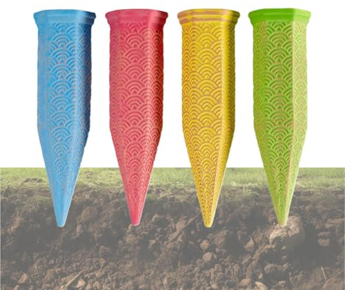 Picos aspersores para plantas de interior | 4 piezas riego flores cerámica, regadera automática plantas interiores – Para jardineros, balcón, oficina, patio, invernadero, jardín, hortalizas