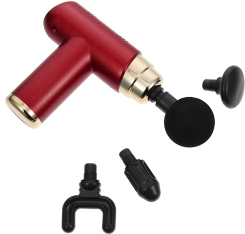 Ipetboom Pistolet de Massage Musculaire Portable Réglable Abs 6 Vitesses et 4 Têtes de Massage, Batterie 7,4v 1200mah, Après le Yoga Voyage