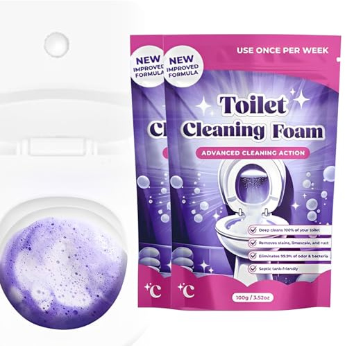 WC Reiniger Extra Stark, 2026 Neu Badreiniger Toilettenreiniger Extrem Stark, WC Schaumreiniger Rohrreiniger Abflussreiniger Reinigungsmittel für Badezimmer Toiletten (2pcs)