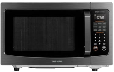 TOSHIBA Flatbed/No Turntable Design Microwave Oven with Inverter Technology, Smart Sensor, Mute Function, 1200W, 1.3 Cu.Ft., Black Stainless Steel, ML-EM13PAITF(BS)