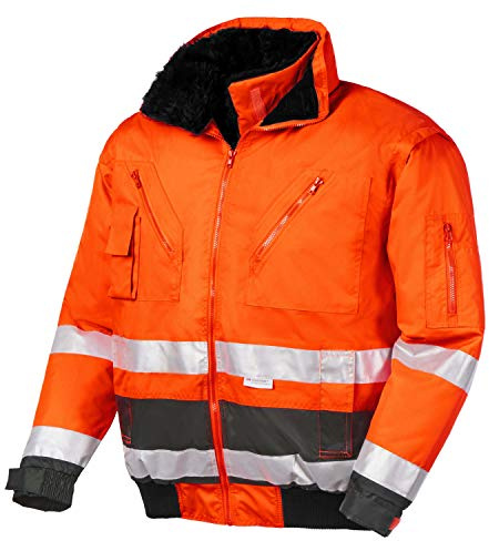 teXXor Warnschutz-Pilotenjacke Vancouver wasserdichte, winddichte Arbeitsjacke, 3XL, orange, 4107