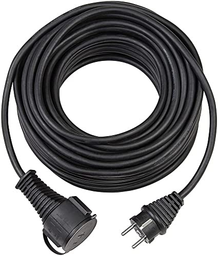 Brennenstuhl BREMAXX Verlängerungskabel (15m Kabel in schwarz, für den kurzfristigen Einsatz im Außenbereich IP44, einsetzbar bis -35 °C und UV-beständig)