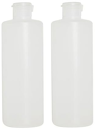 2 STÜCKE Klar Leere Kunststoff Kosmetische Squeezable Phiole Flaschen Glas Topf mit Flip Cap Toner Lotion Duschgel Shampoo Vorratsbehälter (400 ml / 14 unze)