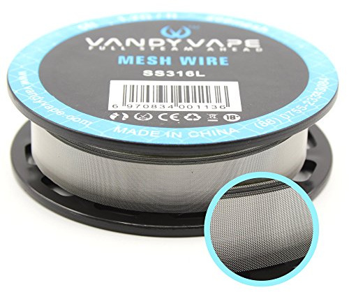 SS316L VandyVape Wire Wickeldraht Draht RBA RDA RDTA RTA Verdampfer, Atomizer, Vandy Vape Edelstahl (MESH - 200mesh)
