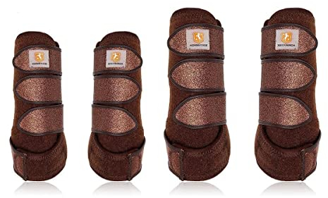 Horsecode Gamaschen 4er Set Brown Glamour Pony
