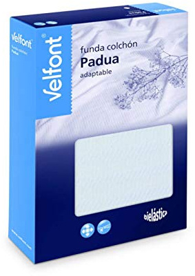 Velfont Funda de colchón elástica Padua Blanca (135Cm)