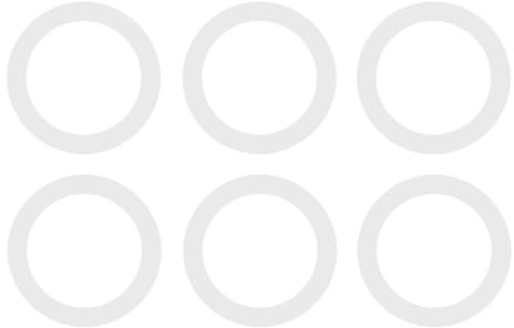 Argon Tableware Glass Storage Jar Seals - Medium / 7.5cm - 6 Pack - Clear - Silicone Food Preserving Containers Airtight Container Ring