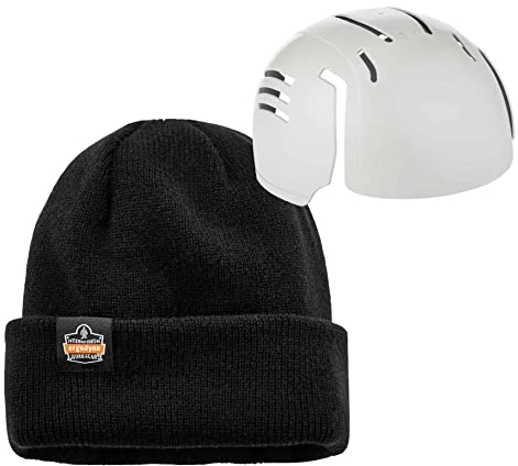 Ergodyne Feinstrickmütze N-Ferno 6811ZI, mit Anstoßkappe, schwarz 16811 (N-Ferno Strickmütze Mütze schwarz Stoff Schutzmütze Schutz Schutzkappe Kappe Beanie Stoßkappe Anstoßkappe) Material: 100% Acryl