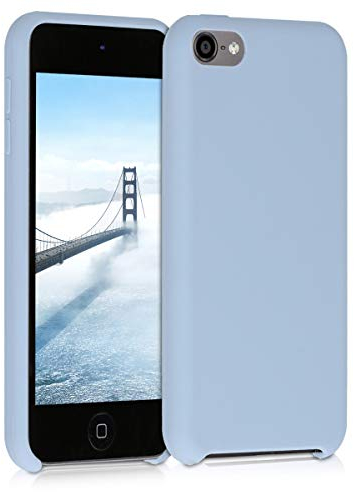 kwmobile Back-cover compatibile con Apple iPod Touch 6G / 7G (6a e 7a generazione) Back Cover Soft Case gommata in morbido silicone TPU - blu chiaro matt