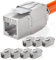 hb-digital 8x Module Keystone RJ45 CAT 6a Prise Réseau 10 Gbit/s STP Blindé AWG 22-24 Connexion LSA Sans Outil pour Câble Ethernet LAN, Panneau de Brassage et Prise Murale