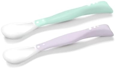 BabyOno 2P Kunststoff-Löffel, für Babys, Minze, Violett