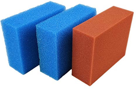 SIBO Fluidra Netherlands B.V. Set Biotec 5.1 Filterschwamm Filter Patrone 2 x blau 1 x rot passen auch für Oase