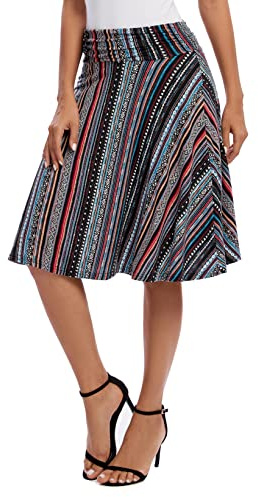 Urban Coco Falda de Yoga Acampanada elástica de Cintura Alta para Mujer, # 12, X-Large